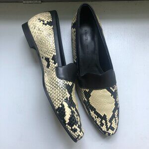 KHAITE Loafer in neutral snake print, size 37. Retail $1,000